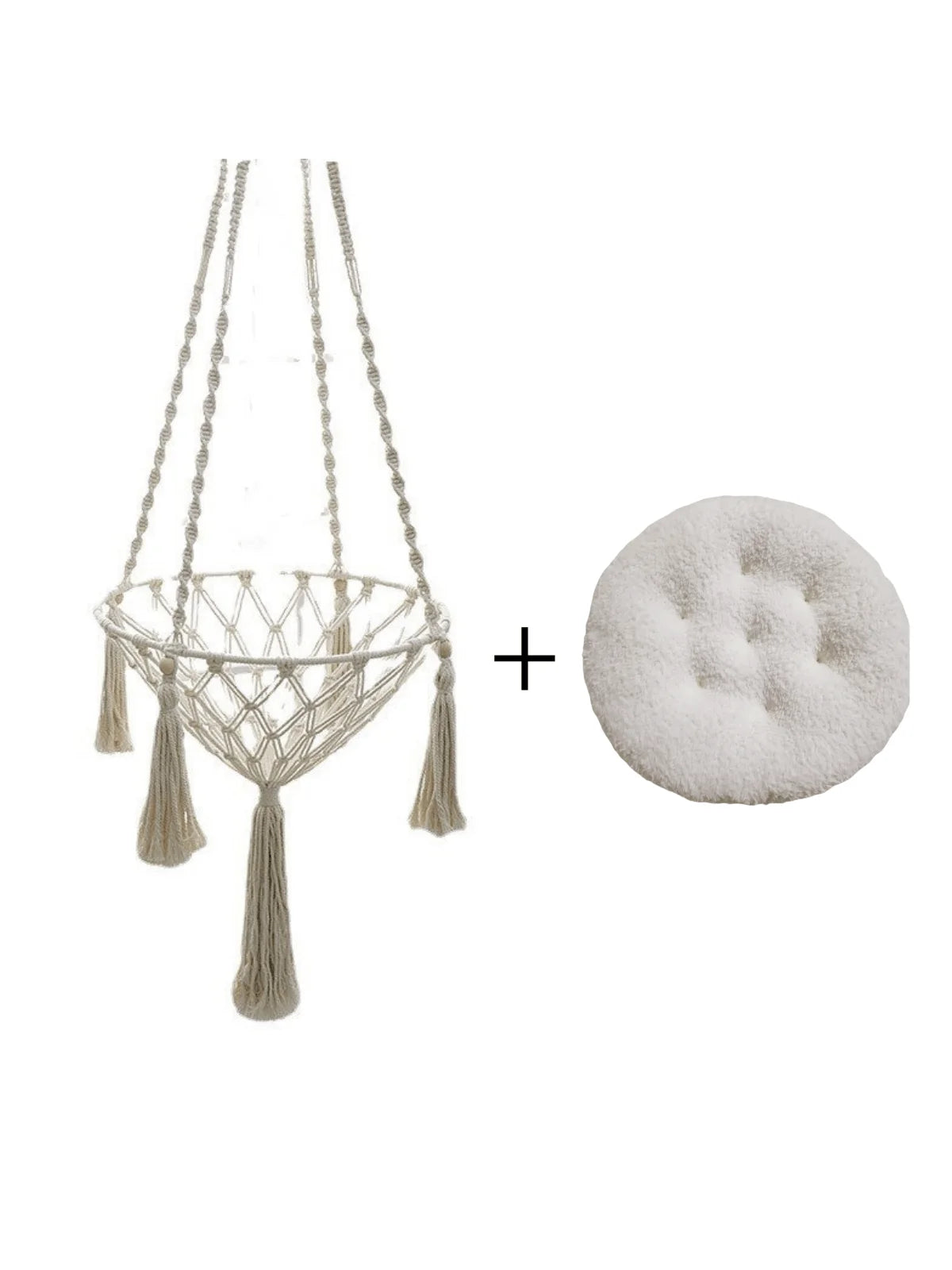 Hand-Woven Cotton Rope Winter Pet Hammock for Cats - Indoor Hanging Basket and Nest Supplies
