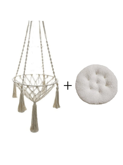 Hand-Woven Cotton Rope Winter Pet Hammock for Cats - Indoor Hanging Basket and Nest Supplies